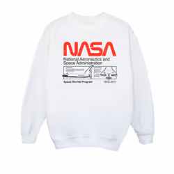 NASA Boys Space Shuttle Sweatshirt - 9-11 Years, White