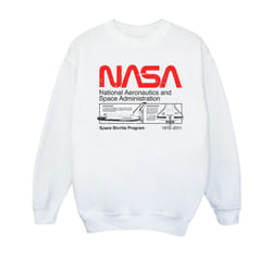 NASA Boys Space Shuttle Sweatshirt - 9-11 Years, White