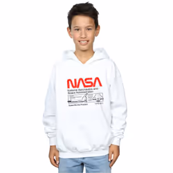 NASA Boys Space Shuttle Hoodie - 5-6 Years, White