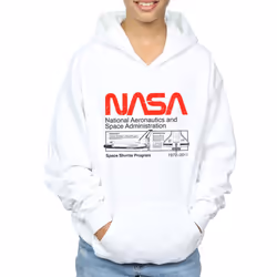 NASA Boys Space Shuttle Hoodie - 5-6 Years, White