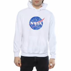 NASA Mens Insignia Logo Hoodie - XXL, White