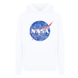 NASA Boys Classic Insignia Logo Distressed Hoodie - 7-8 Years, White