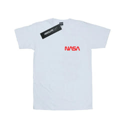 NASA Mens Modern Logo Chest T-Shirt - L, White
