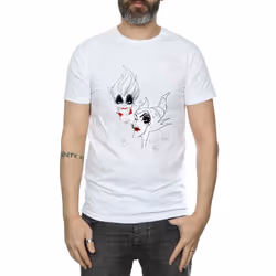 Disney Mens Villains Wicked Women T-Shirt - S, White