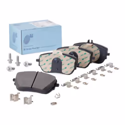 Brake pad set; BLUE PRINT; Front Axle prepared for wear warning indicator with fastening material; for MERCEDES-BENZ; 0004206 ...