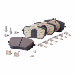 BLUE PRINT ADBP420015 Brake pad set Front Axle prepared for wear warning indicator with fastening material MERCEDES-BENZ: A-Class, CLA Coupe