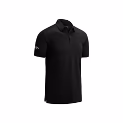 Callaway Golf Mens Swingtech Solid Stretch Golf Polo Shirt - Caviar