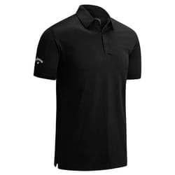 Callaway Golf Mens Swingtech Solid Stretch Golf Polo Shirt - Caviar