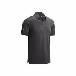 Callaway Golf Mens Swingtech Solid Stretch Golf Polo Shirt - Asphalt