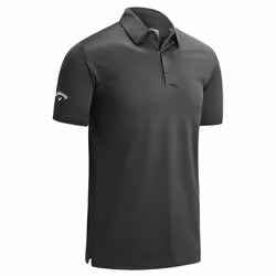 Callaway Golf Mens Swingtech Solid Stretch Golf Polo Shirt - Asphalt