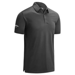 Callaway Golf Mens Swingtech Solid Stretch Golf Polo Shirt - Asphalt