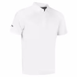 Callaway Golf Mens 2021 Swingtech Solid Stretch Moisture Wicking Polo Shirt - M, Bright White