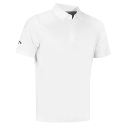 Callaway Golf Mens 2021 Swingtech Solid Stretch Moisture Wicking Polo Shirt - M, Bright White