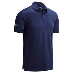 Callaway Golf Mens Swingtech Solid Stretch Golf Polo Shirt - Peacoat