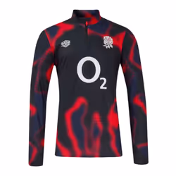 2024-2025 England Rugby Warm Up Midlayer (Black) - L