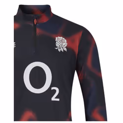 2024-2025 England Rugby Warm Up Mid Layer O2 (Black) - Kids - MB