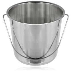 12 Litre Stainless Steel Handled Pail Bucket for Champagne & Ice (Silver)