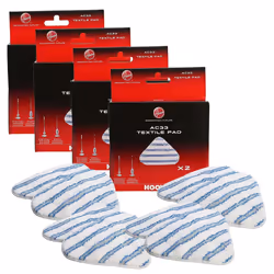 Steam Mop Pads for HOOVER SteamJet AC33 Type Textile Microfibre 35601658 (Pack of 8)