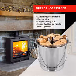 12 Litre Stainless Steel Heavy Duty Garage Spillage Fire Bucket