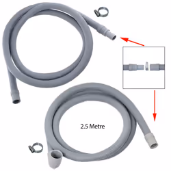Fill Hose + Drain Hose Extension + PTFE Tape Set Universal Washing Machine & Dishwasher 5m + 5m