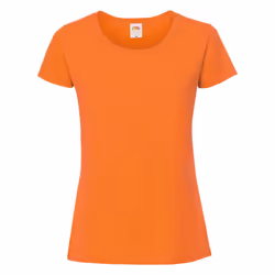 Fruit Of The Loom Womens/Ladies Fit Ringspun Premium Tshirt - XS UK, Orange