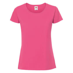 Fruit Of The Loom Womens/Ladies Fit Ringspun Premium Tshirt - S UK, Fuchsia