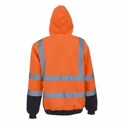 Yoko Mens High Visibility Pull-Over Hoodie - XL, Orange/Navy