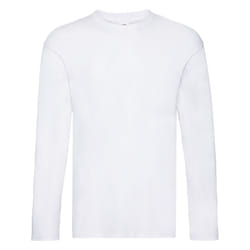 Fruit Of The Loom Mens Original Long Sleeve T-Shirt - XL, White