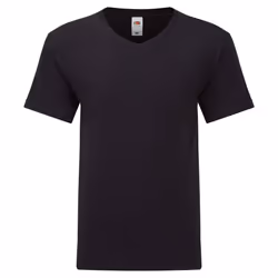 Fruit Of The Loom Mens Original V Neck T-Shirt - M, Black