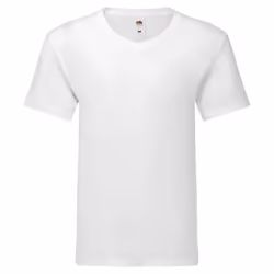 Fruit Of The Loom Mens Original V Neck T-Shirt - 2XL, White