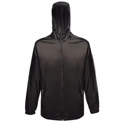 Regatta Pro Mens Packaway Waterproof Breathable Jacket - L, Black