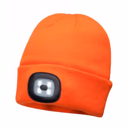 Portwest Mens LED Head Light Beanie - One Size, Orange