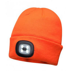 Portwest Mens LED Head Light Beanie - One Size, Orange