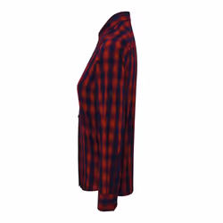 Premier Womens/Ladies Mulligan Check Long Sleeve Shirt - XL, Red/Navy