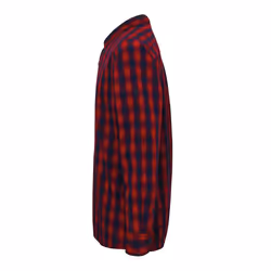 Premier Mens Mulligan Check Long Sleeve Shirt - M, Red/Navy