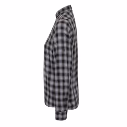 Premier Womens/Ladies Mulligan Check Long Sleeve Shirt - XXL, Steel/Black