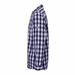 Premier Mens Mulligan Check Long Sleeve Shirt - 2XL, White/Navy