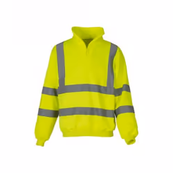 Yoko Unisex Zip Neck Hi-Vis Sweatshirt - 3XL, Yellow