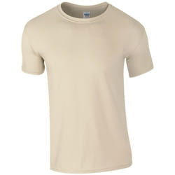 Gildan Mens Soft Style Ringspun T Shirt - 3XL, Sand