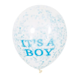 Unique Party Its A Boy Confetti Balloons (6 pack)