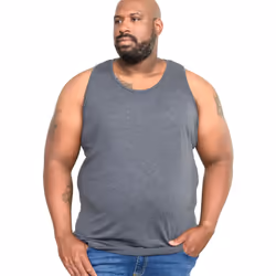 Duke Mens Fabio-2 Kingsize Muscle Vest - 3XL, Charcoal Melange