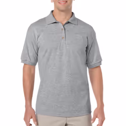 Gildan Adult DryBlend Jersey Short Sleeve Polo Shirt - 3XL, Sport Grey