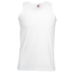 Fruit Of The Loom Mens Athletic Sleeveless Vest / Tank Top - 5XL, White