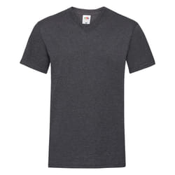 Fruit Of The Loom Mens Valueweight V-Neck, Short Sleeve T-Shirt - 3XL, Dark Heather