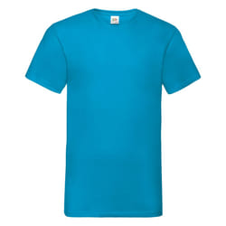 Fruit Of The Loom Mens Valueweight V-Neck, Short Sleeve T-Shirt - 3XL, Azure Blue
