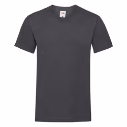 Fruit Of The Loom Mens Valueweight V-Neck, Short Sleeve T-Shirt - L, Dark Heather