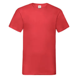 Fruit Of The Loom Mens Valueweight V-Neck, Short Sleeve T-Shirt - 3XL, Red