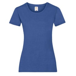 Fruit Of The Loom Ladies/Womens Lady-Fit Valueweight Short Sleeve T-Shirt - XL, Retro Heather Royal