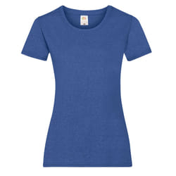 Fruit Of The Loom Ladies/Womens Lady-Fit Valueweight Short Sleeve T-Shirt - L, Retro Heather Royal