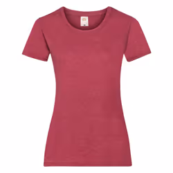 Fruit Of The Loom Ladies/Womens Lady-Fit Valueweight Short Sleeve T-Shirt - 2XL, Vintage Heather Red